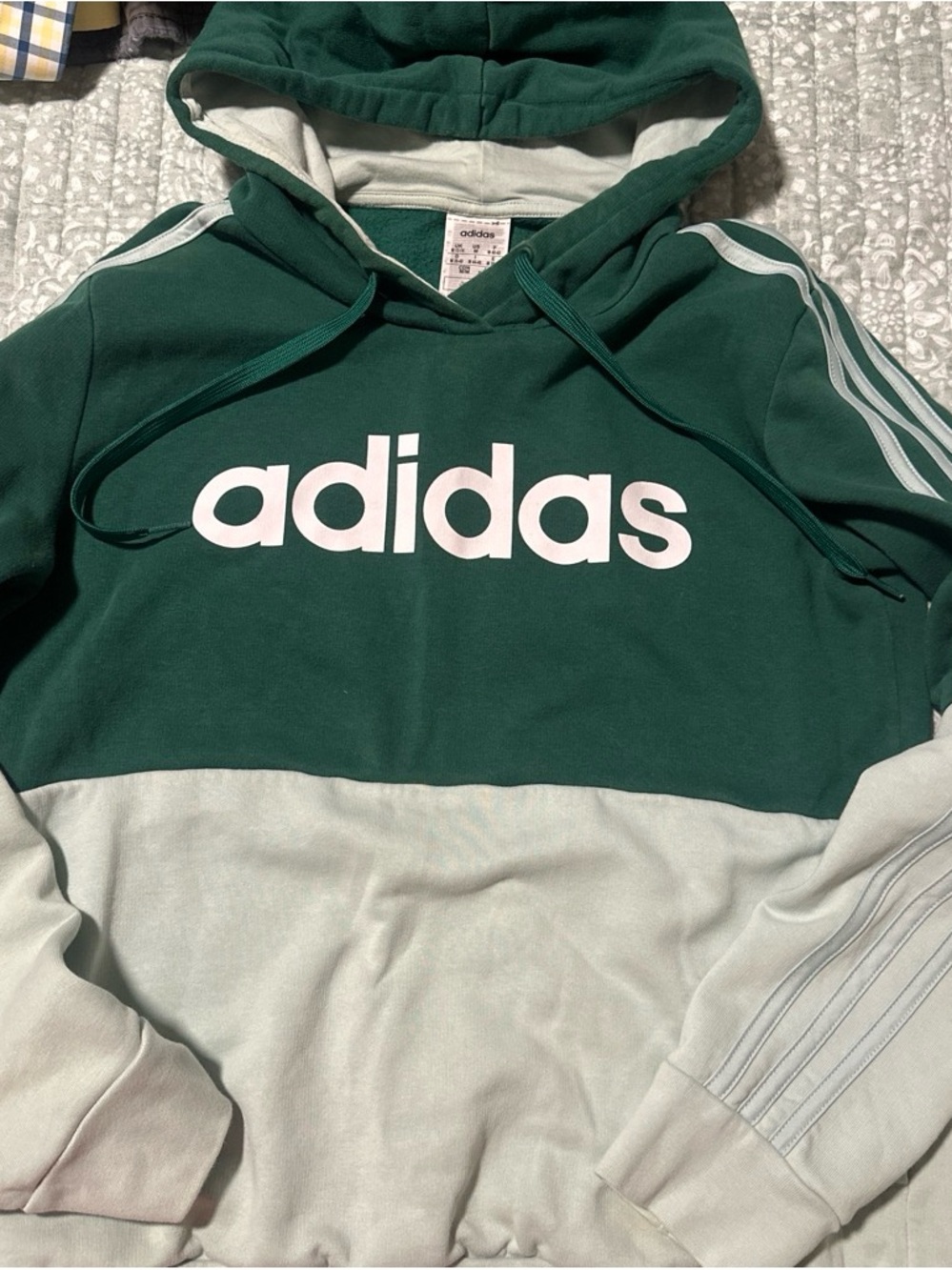 adidas Two-Tone Green and Mint Kids Hoodie